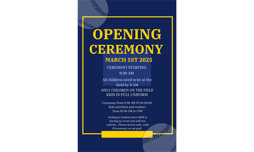 Luckie Waller Little League Opening Day