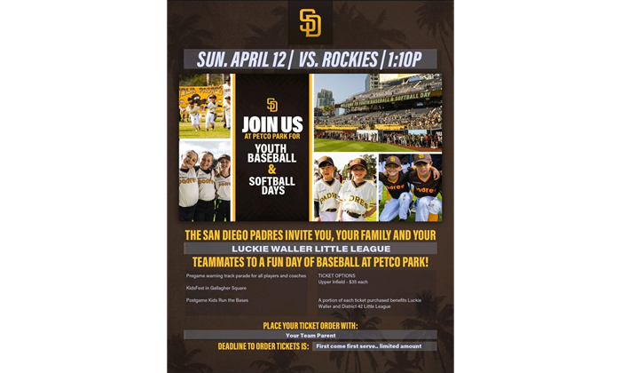 Padres Little League Day